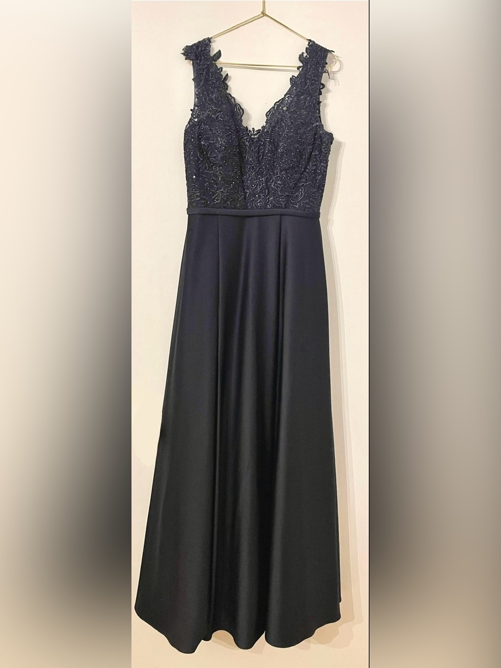 Aspeed Navy Blue Lace Bodice Maxi Skirt 2018 collection WITH POCKETS